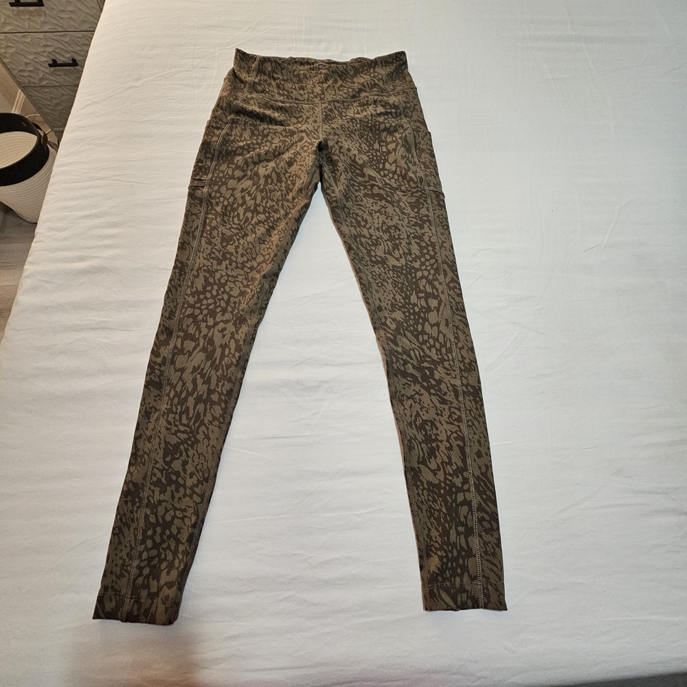 Garnet Hill Brown Patterned Leggings